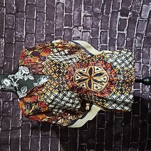 Sugar 17 Bohemian Colorful Festival Tunic Coverup size Medium